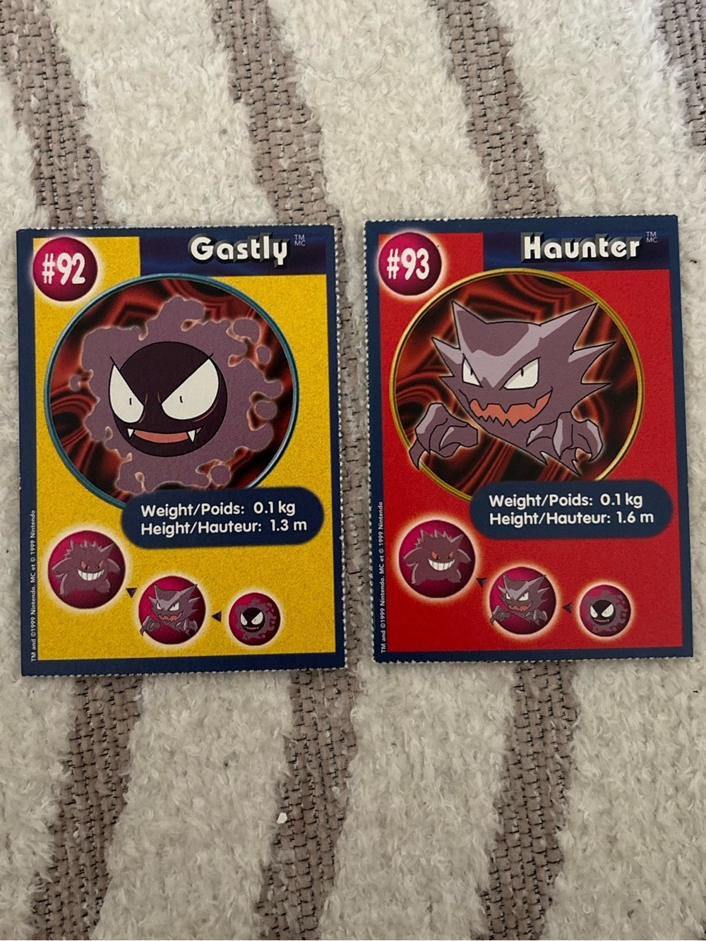 5/$25 1999 Burger King PokéTrivia Promo Card #92 Gastly #93 Haunter